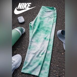 Nike Mint Green Tie-Dye Leggings